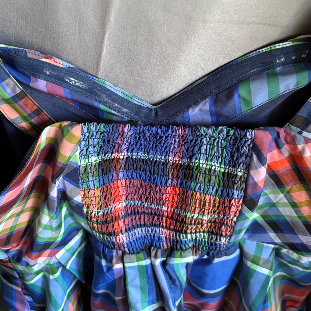 Anthropologie Multicolor Plaid Midi Dress - Blue, Green, Red - Picture 9 of 15